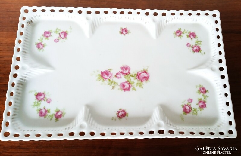 Antique Viennese hand-painted porcelain tray