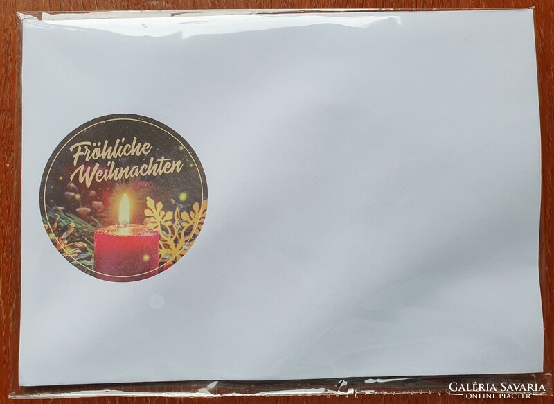 Christmas postcard with envelope postcard greeting card greeting card postcard with candle pattern