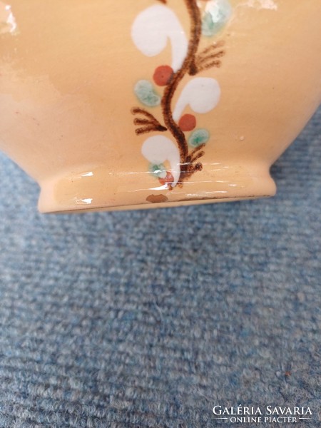 Hódmezővásárhelyi vékony,  madaras  kerámia váza