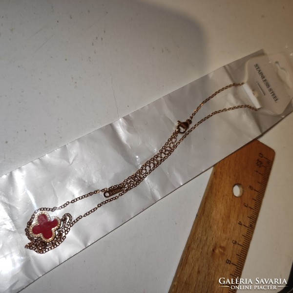 Új! Replika ALHAMBRA rózsa aranyozott acél nyaklánc