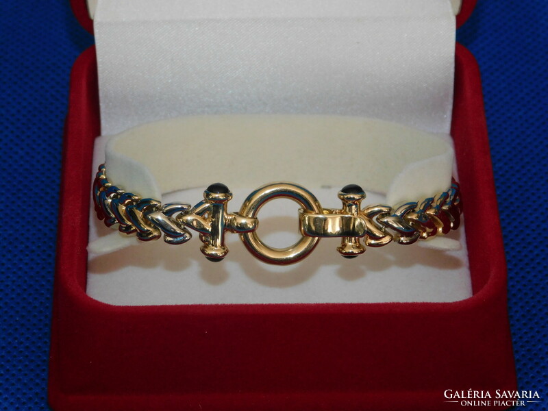 Gold two-color 14k women's bracelet 19.8 Gr