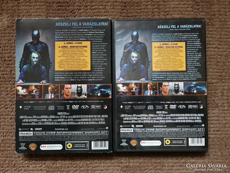 Batman A Sötét lovag 2 DVD duplalemezes változat Joker feknivel