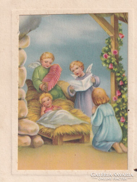 K:146 Karácsonyi  antik képeslap vallásos 1945