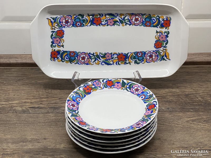 Kahla cake set with bright floral decor