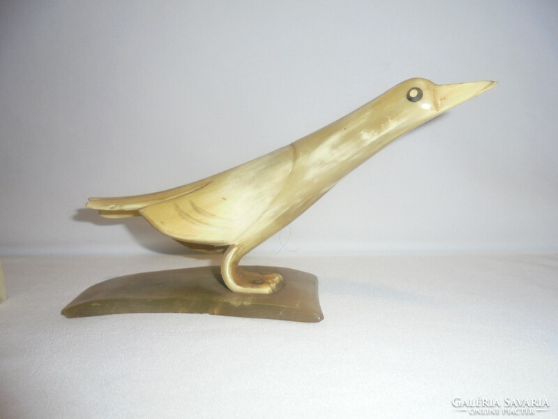 Vintage horned bird figure, ornament