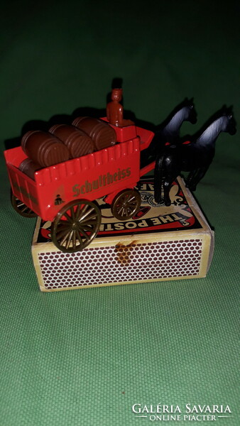 Very nice condition approx. 1:76 -Ho horse carriage beer wagon metal small car according to the pictures