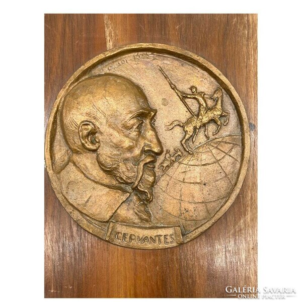 Olcsai - little Zoltán: Cervantes plaque (don quiote) m1185
