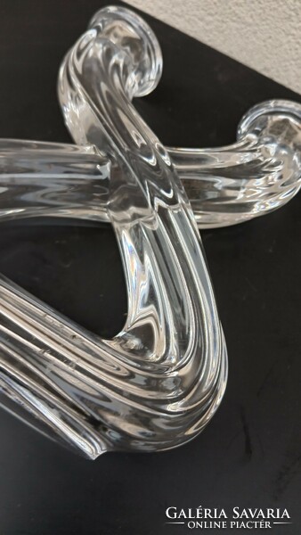 Art-deco French Vannes crystal candle holder. Negotiable.
