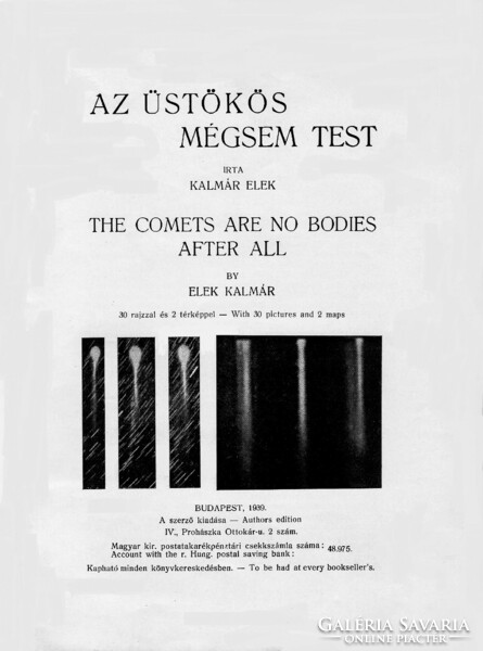 Kalmár Elek: Az Üstökös Mégsem Test  1939