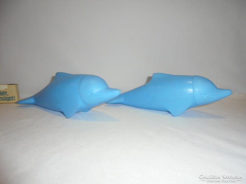 Retro delfin alakú babafürdető, baba fürdő samponos flakon - két darab együtt - nyolcvanas évek