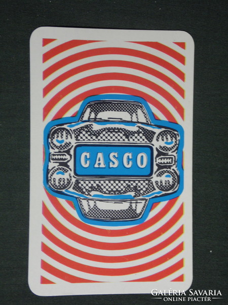 Kártyanaptár, Állami biztosító, casco ,grafikai rajzos autó,1971 ,  (1)