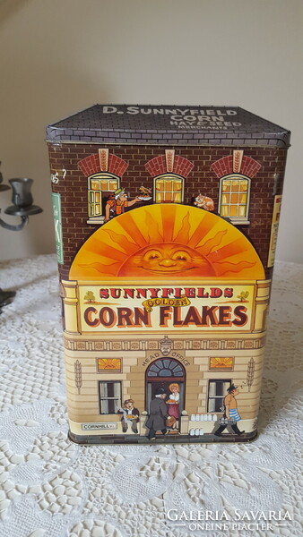 Sunnyfield cornflakes large cereal metal box