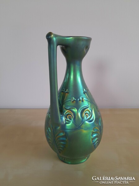Old Zsolnay eozin glazed porcelain large jug