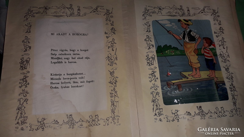 1954.Antik Urbán Eszter -  Furfangos képeskönyv mese könyv a képek szerint Kereskedelmi Könyvkiadó