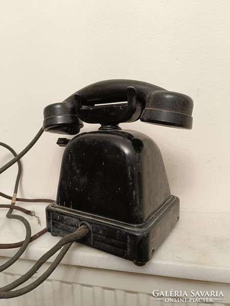 Antique vinyl metal desk telephone set 1930s 262 7948