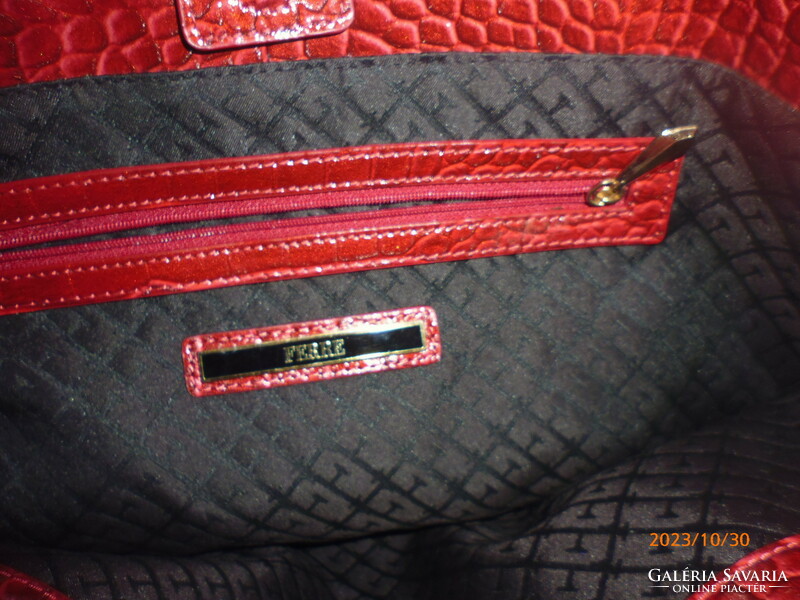 Italian premium Gianfranco Ferré women's genuine patent leather bag with dust bag..
