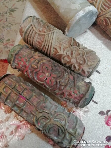 Antique decorative paint rollers in the condition shown in the pictures