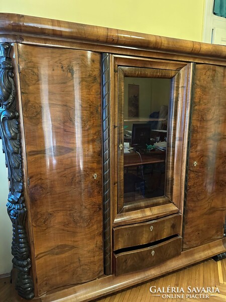 Antique large solid wood cabinet