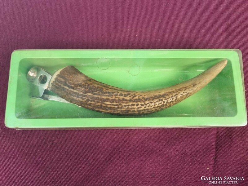 Cigar cutter with antler handle in original box