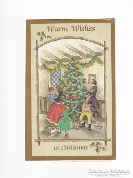 K:150 Karácsony képeslap dombornyomott kinyithatós