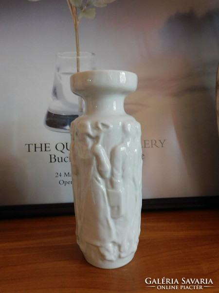 Zsolnay ritka szocreál váza - kohászok 20 cm