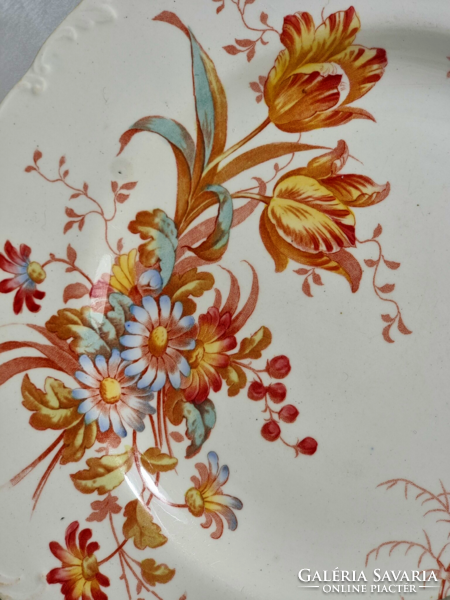 Collection cauldon 'albin denk porcelain plate, sticker with flower decor, around the middle of the 20th Century.
