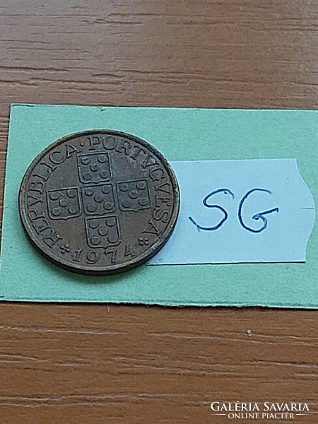 Portugal 50 centavos 1974 bronze sg