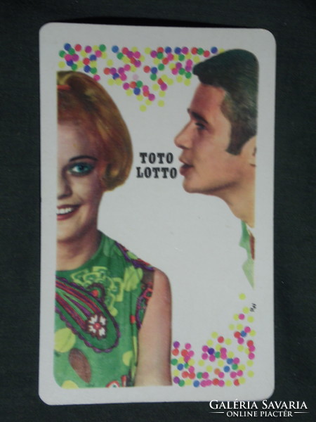 Card calendar, toto lottery game, male, female model, 1970, (1)