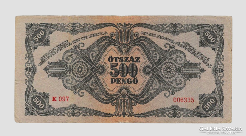 500 Pengő  bankjegy - 1945 - K 097