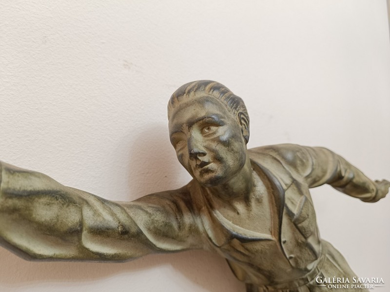 Antik retro sport szobor petanque spiáter 356 8046