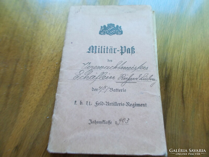 1903. Militar-Pass, Német katonai R!