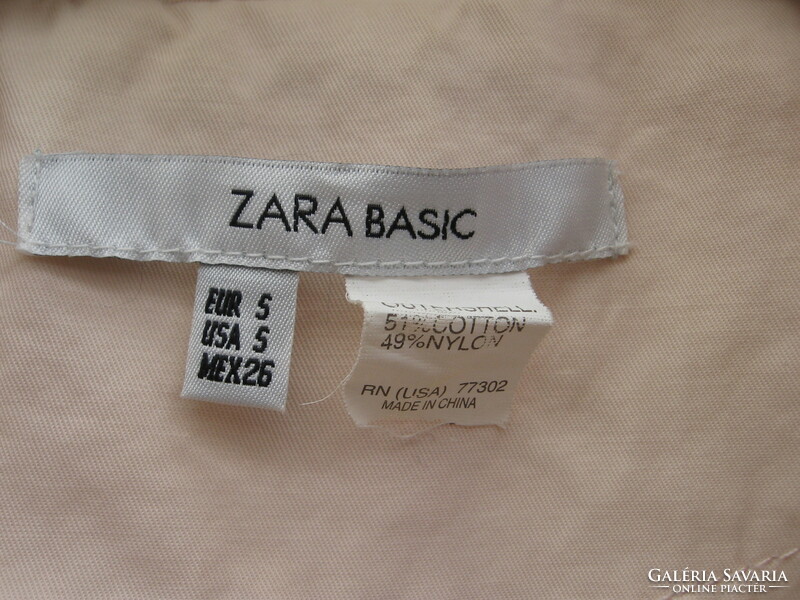 ZARA BASIC halvány rózsaszín kabát S