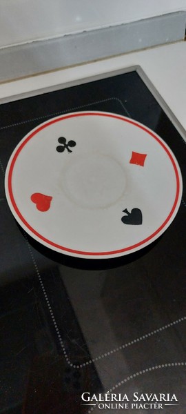 Zsolnay póker mintás kis csésze alj