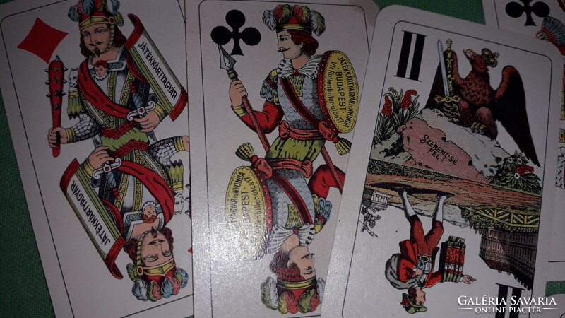 An old Hungarian card manufacturer's normal-based tarok card deck, flawless, complete according to collector's photos