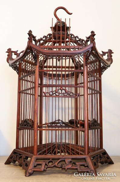 Beautiful wooden pagoda bird cage