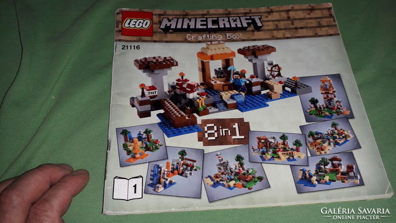 LEGO MINECRAFT 21116.számú játék készlet ÖSSZEÁLLÍTÁSI, INSTRUKCIÓS füzete a képek szerint