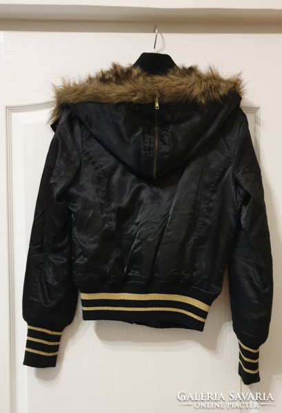Black satin jacket size 38 new!!!