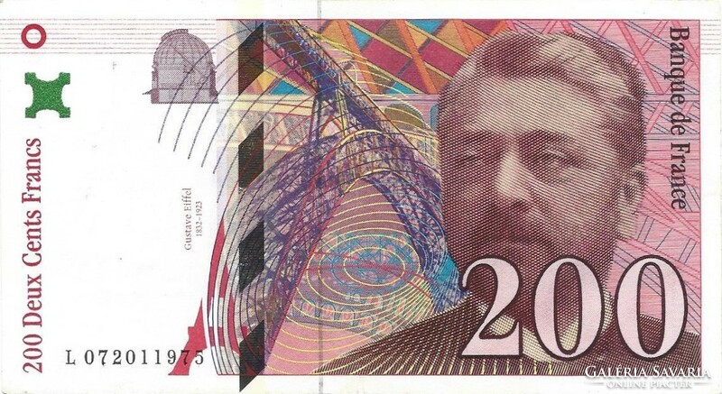 200 francs frank 1999 Franciaország Gyönyörű