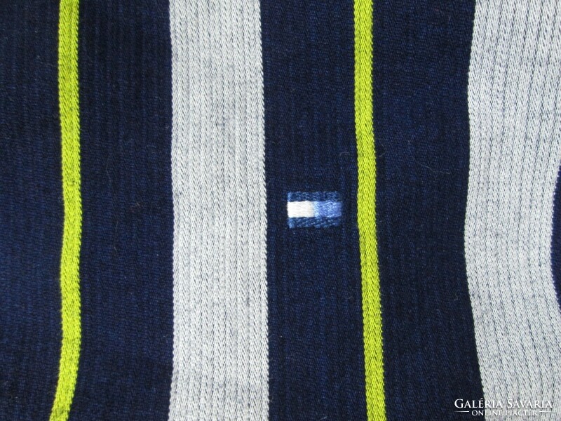 Original tommy hilfiger real indigo (l/xl) elegant striped long sleeve men's shirt