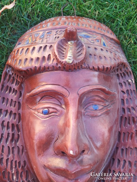 Glazed ceramic wall picture, wall decoration for sale! Pharaoh's head, relief for sale!