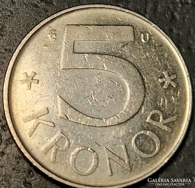 Sweden 5 kroner, 1983.