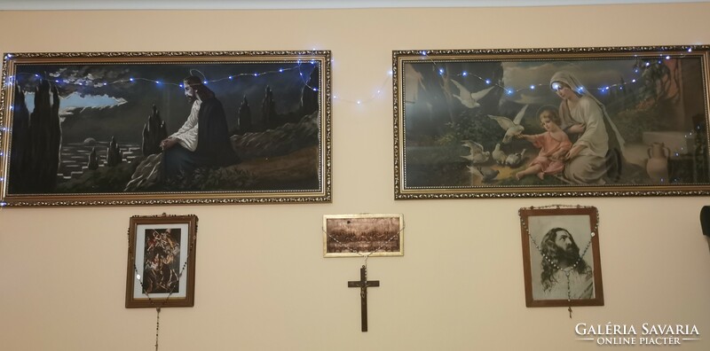 Oil paintings. Jesus and holy images