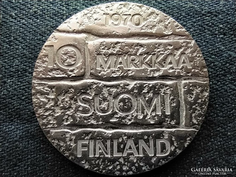 Finnország Paasikivi elnök .500 ezüst 10 Márka 1970 S-H (id65442)