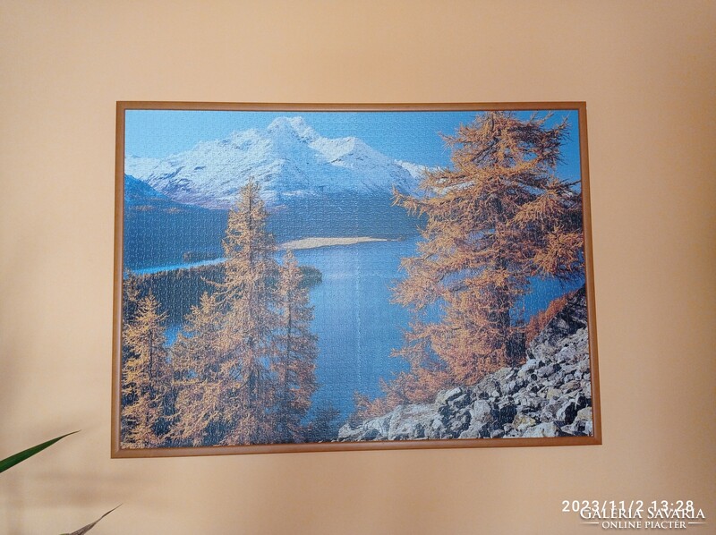 Puzzle picture, with laminated foil, in a frame, 3000-piece puzzle, 116x86 cm