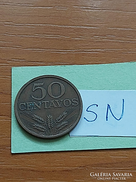 Portugal 50 centavos 1969 bronze sn