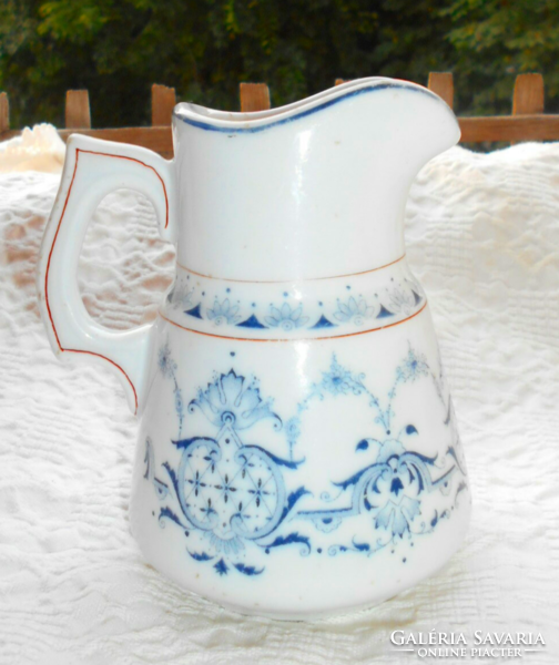 Hüttl Tivadar  -antik  vastag súlyos kávéházi porcelán kancsó