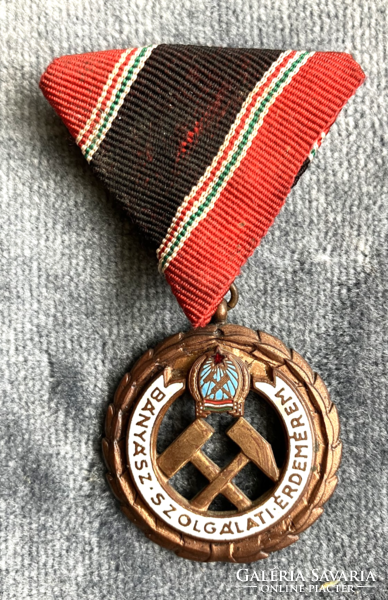 Rákosi címeres Bányász Szolgálati Érdemérem bronz fokozat -  kitüntetés