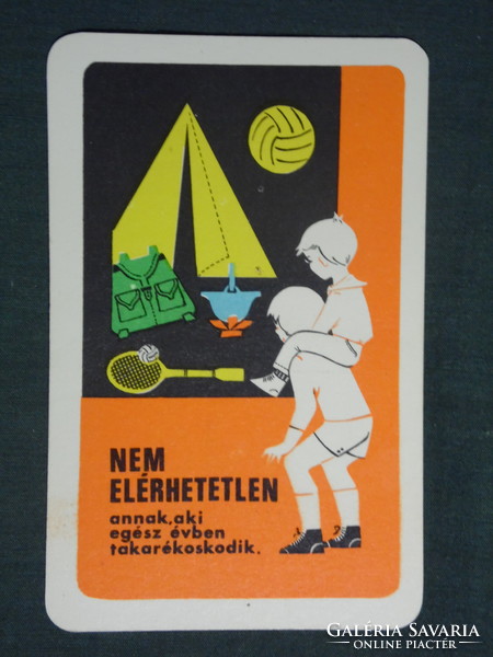 Card calendar, otp savings bank, graphic artist, children's model, 1967, (1)