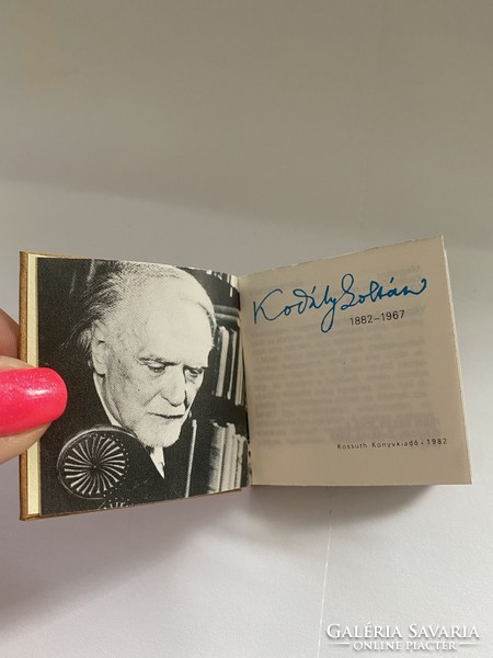 Zoltán Kodály minibook 5x5 cm Kossuth publishing house 1982.
