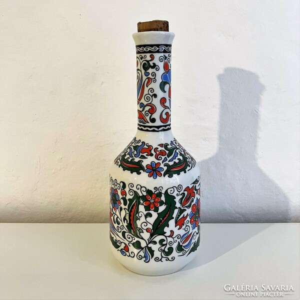 Hand-painted porcelain bottle - pourer - metaxa